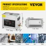 6L Digital Ultrasonic Cleaner Heater Timer 400W kraftfuld