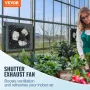 Shutter Exhaust Fan, 305 mm with Temperature Humidity Controller, EC-motor, 904 CFM, Variable Speed Adjustable Wall Mount Attic 