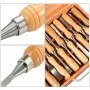 Wood Chisel Sets 12pcs Lathe Chisels 3-3/4Inch /95MM Woodworking Chisels 9Inch Wood Lathe Tools Wood Chisels Lathe Tools for Woo