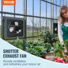 Lukker udstødningsventilatorbutik udstødningsventilator 254 mm fjernbetjening vægmontering EC