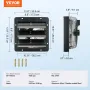 Shutter Exhaust Fan, 254mm with Temperature Humidity Controller, EC-motor, 843 CFM, Variable Speed Adjustable Wall Mount Attic F