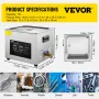15L Digital Ultrasonic Cleaner Heater Timer 600W 40kHz