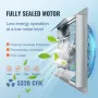 Shutter Exhaust Fan, 610 mm High-speed 1400RPM 2892 CFM, Aluminum Wall Mount Attic Fan with AC-motor, Ventilation and Cooling fo
