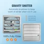 Shutter Exhaust Fan, 610 mm High-speed 1400RPM 2892 CFM, Aluminum Wall Mount Attic Fan with AC-motor, Ventilation and Cooling fo