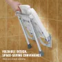 Folding PE Shower Seat, 15.7'' x 14.8'' Unfolded, Wall Mounted Fold Up Shower Bench with 500 lbs Load Capacity, Space Saving Fol