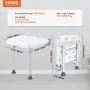 Folding PE Shower Seat, 15.7'' x 14.8'' Unfolded, Wall Mounted Fold Up Shower Bench with 500 lbs Load Capacity, Space Saving Fol