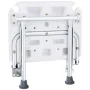 Folding PE Shower Seat, 15.7'' x 14.8'' Unfolded, Wall Mounted Fold Up Shower Bench with 500 lbs Load Capacity, Space Saving Fol