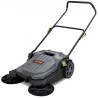 Walk-bag Hand Push Floor Sweeper, 25,6 "Fejende bredde Floor Sweeper Manual Ikke-elektrisk, 5-gallon affaldsbeholder, vinkel &