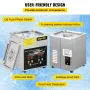 2L Upgraded Ultrasonic Cleaner (100W Heater 60W Ultrasonic) Professional Digital Lab Ultrasonic Parts Cleaner with Heater Timer 