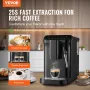 Automatic Espresso Machine, 20 Bar Auto Coffee Machine with Frother Steam Wand, Built-In Grinder and 15-Level Grinding Settings,