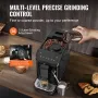 Automatic Espresso Machine, 20 Bar Auto Coffee Machine with Frother Steam Wand, Built-In Grinder and 15-Level Grinding Settings,