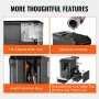 Automatic Espresso Machine, 20 Bar Auto Coffee Machine with Frother Steam Wand, Built-In Grinder and 15-Level Grinding Settings,