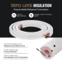 Mini Split Line Set 6.4x12.7mm X4876.8mm Kobberrør AC m/
