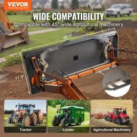 1/4 "Skid Steer -tilknytningsplade Skid Stear Mount Quick