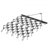 Drag Harrow, 4'x5.6' Heavy-Duty Chain Harrow with 69 Teeth, ATV UTV Tractor Attachments Field Drag Mat for Sod Prepping,