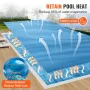 Solcellebassinoverdækning 36x16 fod nedgravet overjordisk pools
