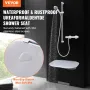 Folding Shower Seat 13.6"/34.5 cm x 12.8"/32.5 cm Wall Mounted Shower Bench 450 lbs/204.1 kg