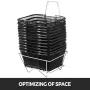 Mesh shoppingkurve med håndtag metal shoppingkurv 12 stk bærbar