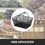 Mesh shoppingkurve med håndtag metal shoppingkurv 12 stk bærbar