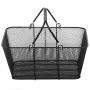 Mesh shoppingkurve med håndtag metal shoppingkurv 12 stk bærbar