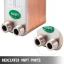 Heat Exchanger 3/4” MNPT Ports Brazed Plate Heat Exchanger 40 Plate heat exchanger plate exchanger Stainless Steel 316L Flat Pla