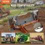 1/4" Skid Steer Attachment Plate, Skid Steer Mount Plate with 2.28" Hitch Receiver, Quick Attachment Loader Plate, Compatible wi