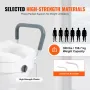Raised Toilet Seat 5" (12.7 cm) Height Raised 350 lbs/158.8 kg for Round and Elongated Toilet