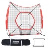 7x7 ft Baseball Softball Practice Net, Portable Baseball Training Net for Hitting Batting Catching Pitching, Backstop Baseball
