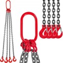 4 Legs Lifting Hook Chain Sling 2Mx8MM, 4T Lifting Chain Sling Legs Steel Factories Steel Powder Coating Lifting Chain High