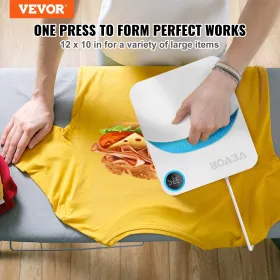 Heat Press 12 x 10 i bærbar Easy Press Sublimering Transfer DIY T-shirt