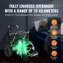 Foldbar elektrisk kørestols motoriserede effekt 300 lbs