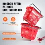 Shopping Baskets, 6PCS, 39L Shopping Carts with Handles, Plastic Rolling Shopping Basket with Wheels, Large Portable Shopping Ba