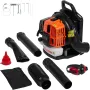 Backpack Leaf Blower, 63CC 2-Cycle Gas Leaf Blower with 1.89L Fuel Tank, 1110CFM Air Volume 220MPH Speed, Ideal for Lawn Care, L