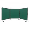 Welding Screen with Frame, 6' x 6' 3 Panel Welding Curtain Screens, Flame-Resistant Vinyl Welding Protection Screen on 12