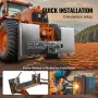 3/8" Skid Steer Attachment Plate, Skid Steer Mount Plate with 2.28" Hitch Receiver, Quick Attachment Loader Plate, Compatible wi