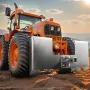 3/8" Skid Steer Attachment Plate, Skid Steer Mount Plate with 2.28" Hitch Receiver, Quick Attachment Loader Plate, Compatible wi