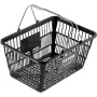 Shopping Basket, Set of 12, 21L Durable Plastic Grocery Basket with Metal Handle and Stand, 16.73 x 12.01 x 8.58 inch Portable S