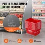Shoppingkurv købmandskurv 12 stk 21L med jernhåndtag og stand