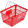 Shopping Basket, Set of 12, 21L Durable Plastic Grocery Basket with Metal Handle and Stand, 16.73 x 12.01 x 8.58 inch Portable S