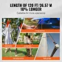 Arborist Tree Climbing Rope Double Braid Polyester 3/8"/1 cm x 120'/36.6 m 48-Strand