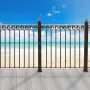 Staircase Metal Balusters, 44'' x 0.5'' Square Aluminum Alloy Decorative Banister Spindles, 11 Pack Deck Baluster with Screws, C