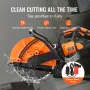 16"/40.6 cm Electric Concrete Saw Wet/Dry Saw Cutter with Water Pump and Blade