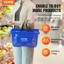 Shoppingkurv bærbar købmandskurv 12 stk 24L med håndtag og