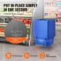 Shopping Basket, Set of 12, 24L Durable Plastic Grocery Basket with Handle and Stand, 16.73 x 11.61 x 8.86 inch Portable Shop Ba