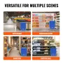 Shopping Basket, Set of 12, 24L Durable Plastic Grocery Basket with Handle and Stand, 16.73 x 11.61 x 8.86 inch Portable Shop Ba