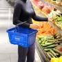 Shoppingkurv bærbar købmandskurv 12 stk 24L med håndtag og