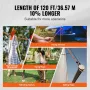 Arborist Tree Climbing Rope Double Braid Polyester 1/2"/1.3 cm x 120'/36.6 m 48-Strand