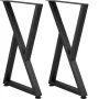 Z Shape Metal Table Legs Dining Table Legs 28"x18"/71.1 x 45.7 cm Desk Legs Set of 2