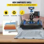 Heat Press Machine, 15" x 15" Fast Heating, 360 Swing Away Digital Sublimation T-Shirt Vinyl Transfer Printer with Anti-Scald Su