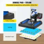 Heat Press Machine, 15" x 15" Fast Heating, 360 Swing Away Digital Sublimation T-Shirt Vinyl Transfer Printer with Anti-Scald Su